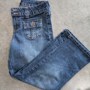 LEI Y2K Capri Jeans Front Flear Pockets Utility‎ Gear